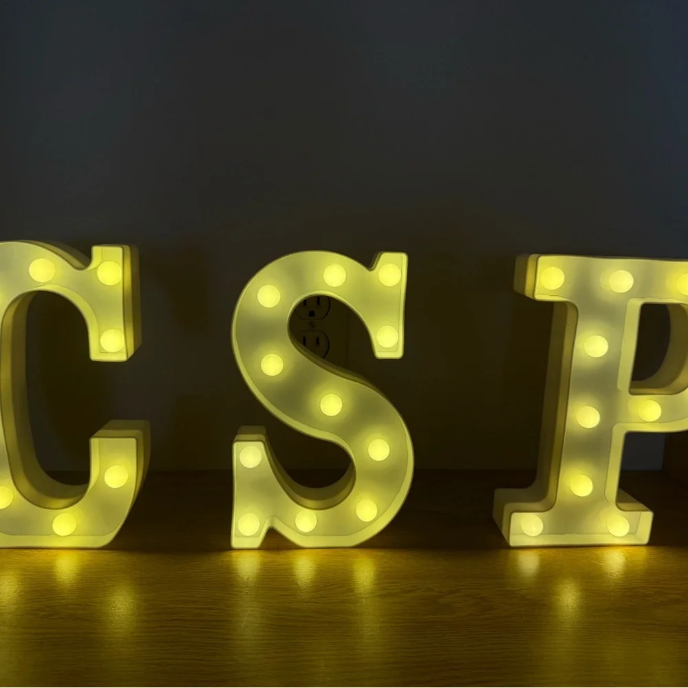 Illuminated Letter Lights for Home Party Decor